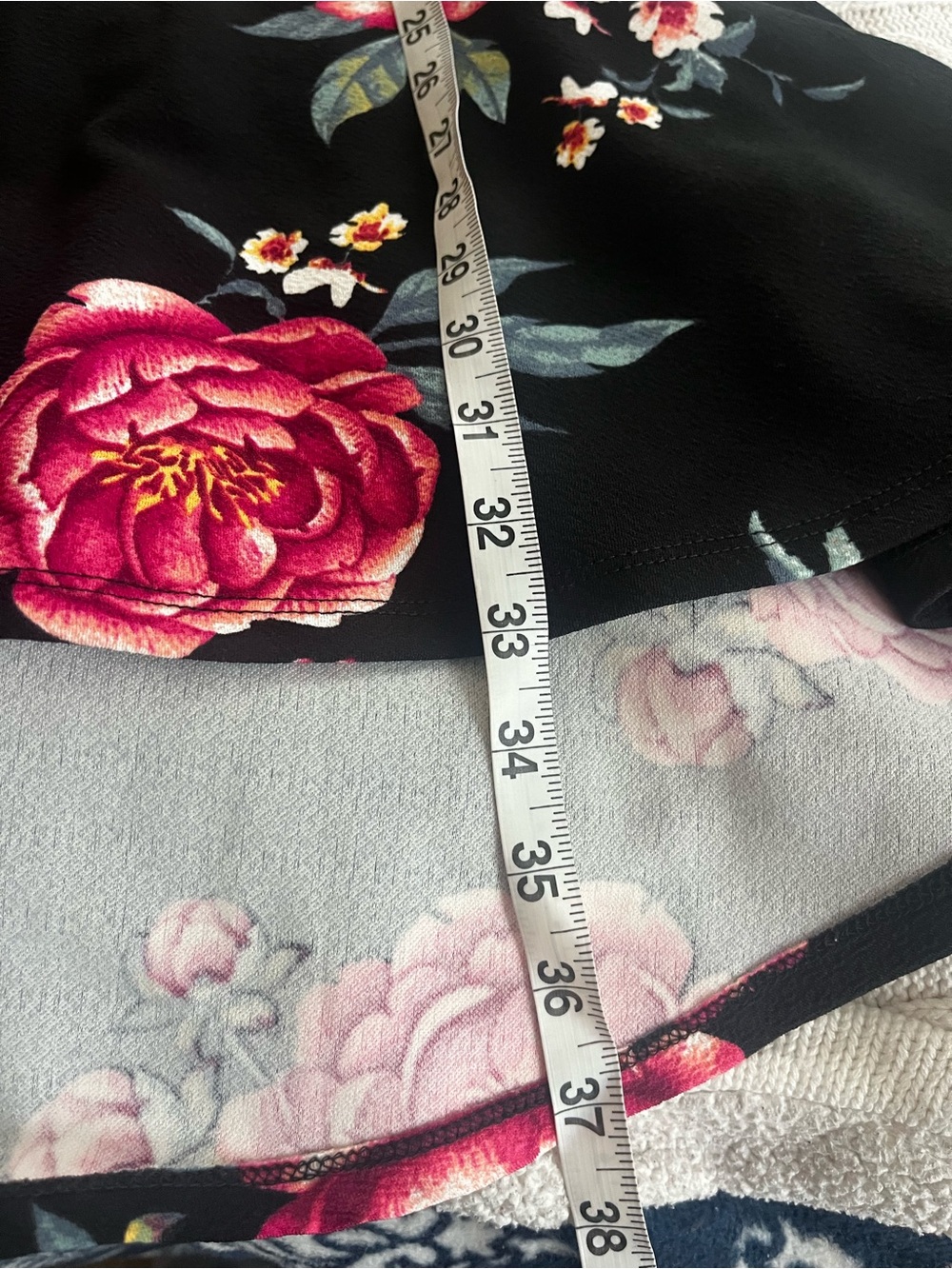 Crave Fame Black Floral Halter Fit-and-Flare Dress Hi-Low Juniors Size Small - Picture 5 of 8